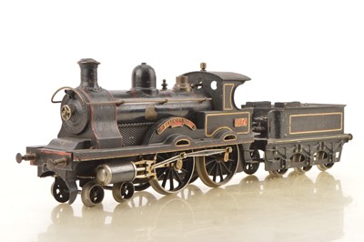 Lot 826 - Bing for Bassett Lowke Gauge 3 (2.5 inch Gauge) 4-4-0 Loco & Tender LNWR lined Black 'BLACK PRINCE', live steam