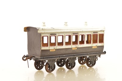 Lot 837 - Bing Gauge 3 (2.5 inch Gauge) LNWR lined 6-wheel Clemenson style All 1st Passenger coach.