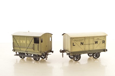 Lot 844 - Carette Gauge 2 pair of LNWR Goods wagons