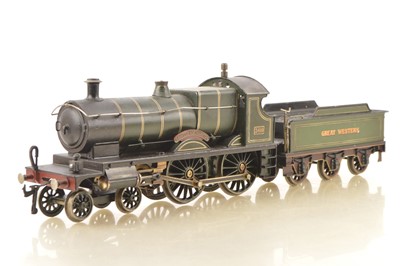 Lot 853 - Bing for Bassett lowke Gauge 2 4-4-0 Loco & Tender GWR lined green County class 'County of Northampton', live steam