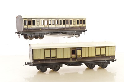 Lot 856 - Carette Gauge 2 pair of LNWR coaches