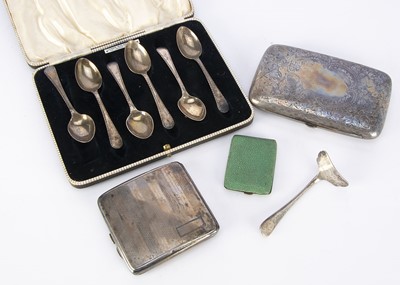 Lot 520 - A George V period silver cigar case