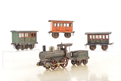 Lot 865 - Marklin Gauge 2 early Circa 1902/3 continental Clockwork train set