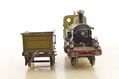 Lot 866 - Carette Gauge 3 (2.5 inch Gauge) circa 1902 4-2-2 Loco & Tender GNR lined green 'Single', Live steam