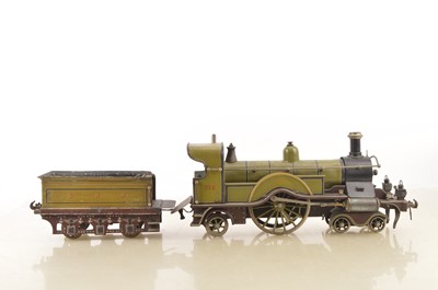 Lot 866 - Carette Gauge 3 (2.5 inch Gauge) circa 1902 4-2-2 Loco & Tender GNR lined green 'Single', Live steam