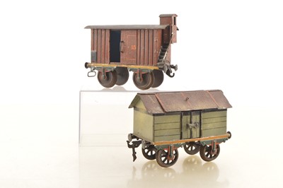 Lot 868 - Marklin Gauge 2 pair of Circa 1895/1905 Continental Goods wagons