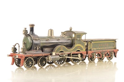 Lot 873 - Schoenner Gauge 4 4-4-0 Loco & Tender SE&CR (South East & Chatham Railway) lined green 'Wainwright'