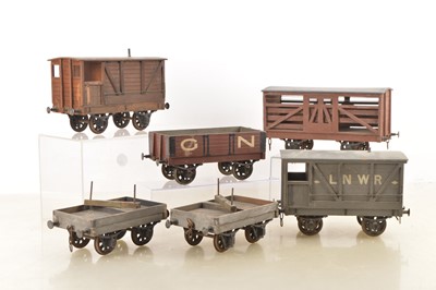 Lot 875 - Commercial/ Scratch built Gauge 3 (2.5 inch Gauge) group of Goods wagons