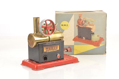 Lot 908 - Mamod 'overtype' MM1 and MM2 Steam Engines and Accessories