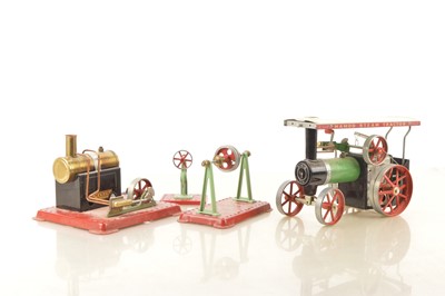 Lot 912 - A Mamod spirit-fired TE1a Traction Engine and other Mamod Items (4)