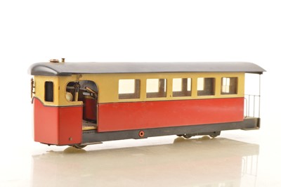 Lot 932 - A live steam gas-fired freelance 0 Gauge Steam Railcar by unknown maker