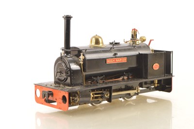 Lot 941 - A live steam gas-fired Gauge 0/1 (adjustable) 0-4-0 Quarry Hunslet saddle tank Locomotive 'Hugh Napier' by Accucraft (China)