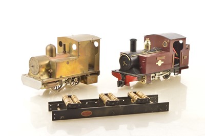 Lot 945 - A part-built/incomplete Gauge 1 live steam 0-4-0T Locomotive by Maxwell Hemmens with Rolling Road and a battery-electric Locomotive (3)