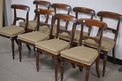 Lot 3 - A set of eight George IV period rosewood chairs English circa 1825