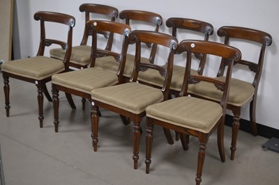 Lot 3 - A set of eight George IV period rosewood chairs English circa 1825