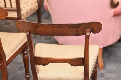 Lot 3 - A set of eight George IV period rosewood chairs English circa 1825