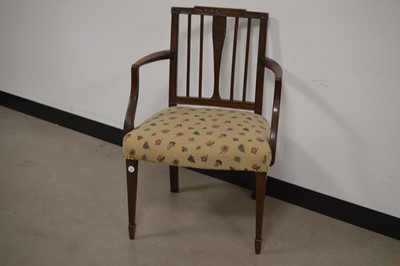 Lot 5 - A George III mahogany desk or side chair