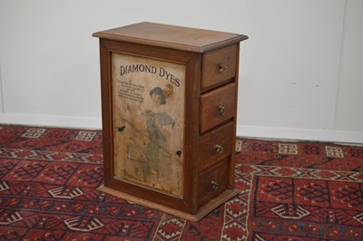 Lot 12 - An early 20th Century 'Diamond Dyes' haberdasher's chest