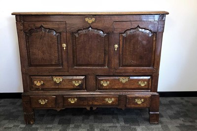 Lot 30 - An 18th century and later converted Lancashire Mule chest