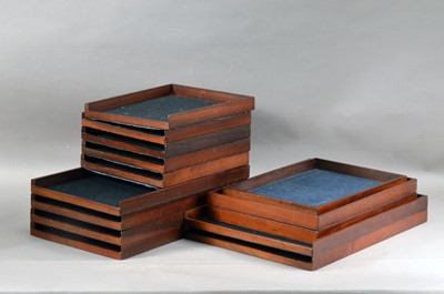 Lot 531 - A large collection of wooden trays