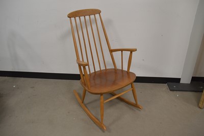 Lot 36 - A Mid Century Modern teak and beechwood rocking chair by Stol Kamnik