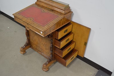 Lot 39 - A good mid-Victorian burr walnut Davenport desk