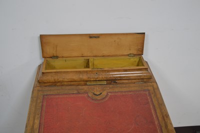 Lot 39 - A good mid-Victorian burr walnut Davenport desk