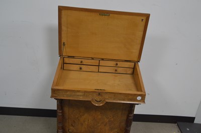 Lot 39 - A good mid-Victorian burr walnut Davenport desk