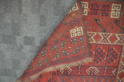Lot 45 - A vintage Oriental Turkaman rug
