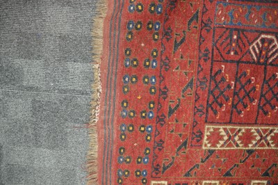 Lot 45 - A vintage Oriental Turkaman rug