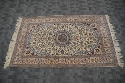 Lot 47 - A cream ground Persian style Nain rug