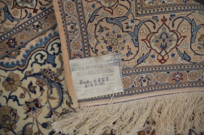 Lot 47 - A cream ground Persian style Nain rug