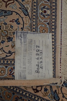Lot 47 - A cream ground Persian style Nain rug