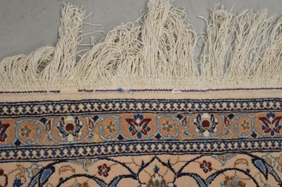 Lot 47 - A cream ground Persian style Nain rug