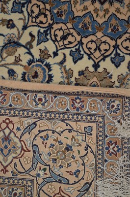 Lot 47 - A cream ground Persian style Nain rug