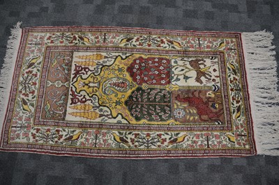 Lot 48 - An Afghan pictorial rug or wall-hanging