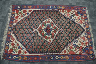 Lot 51 - A cream ground hand-knotted wool Kilim