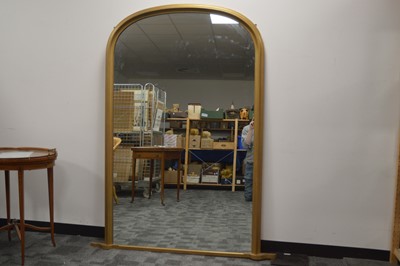 Lot 57 - A large Victorian style archtop gilt frame over mantle wall mirror