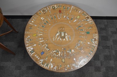 Lot 58 - An Anglo-Indian round top coffee table with various inlays