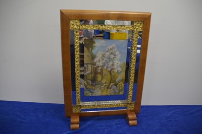 Lot 83 - An Art Deco period mirrored fire screen