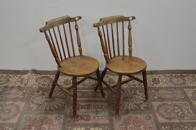 Lot 94 - A pair of antique stickback chairs