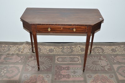 Lot 96 - A George III mahogany architect's or clerk's table with satinwood stringing