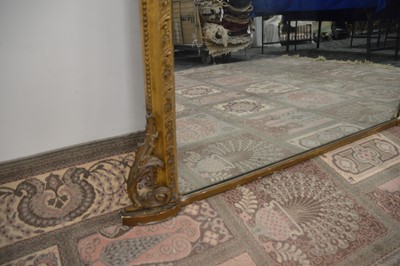 Lot 101 - A large Victorian overmantle mirror