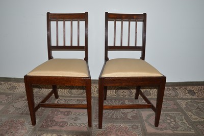 Lot 102 - A pair of Regency side chairs with reeded mahogany backs