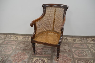 Lot 103 - A William IV caned bergere  armchair