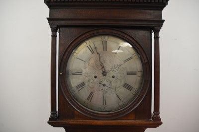 Lot 110 - An 18th century and later long case clock