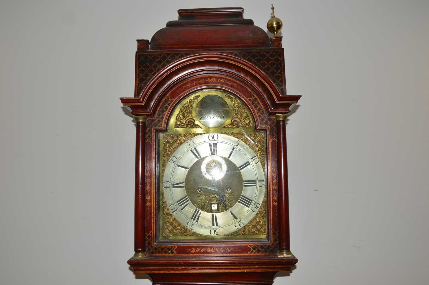 Lot 111 - An early 20th century Chinoiserie long case clock