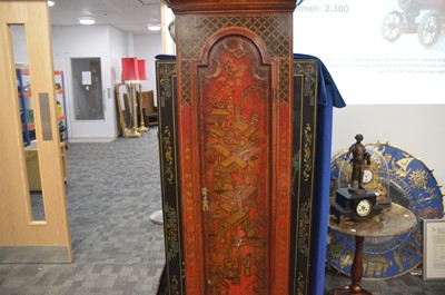 Lot 111 - An early 20th century Chinoiserie long case clock