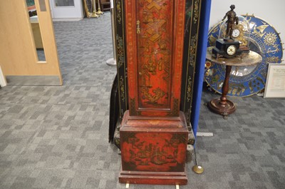 Lot 111 - An early 20th century Chinoiserie long case clock