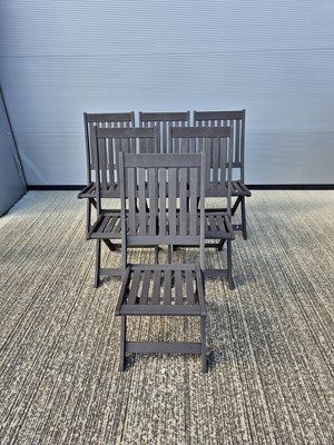 Lot 130 - A set of six contemporary Winchester Collection folding garden chairs